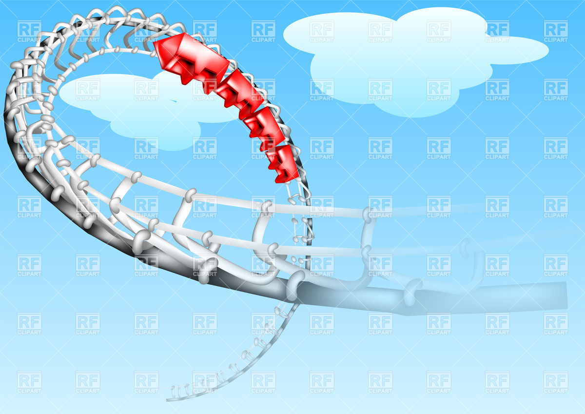 1200x849 Roller Coaster On A Blue Sky Vector Image Of Sport And Leisure