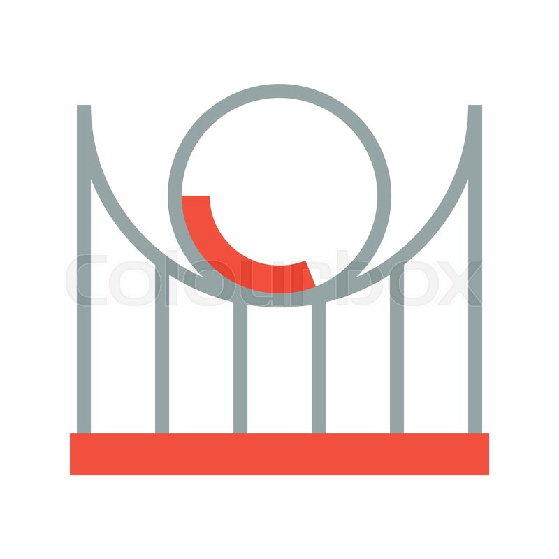 800x800 Roller Coaster Vector Icon, Amusement Stock Vector Colourbox