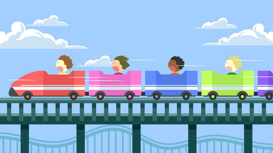 875x490 Screamed While Riding A Roller Coaster Vector