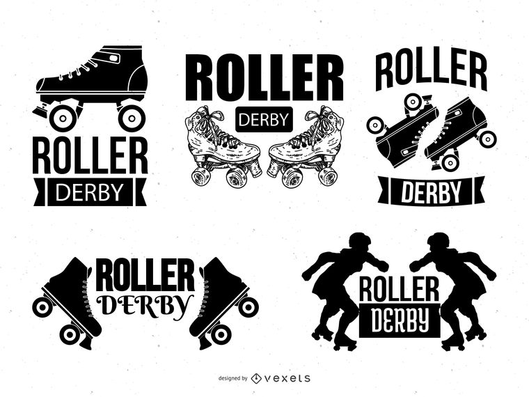 Roller Derby Logo Template Set 760x570 Roller Derby Logo Template Set