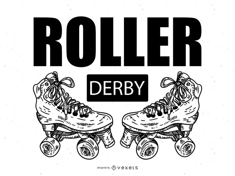Roller Derby Poster Illustration 760x570 Roller Derby Poster Illustration