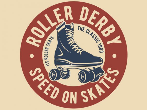 Roller Derby Vector T Shirt Design 600x450 Roller Derby Vector T Shirt Design