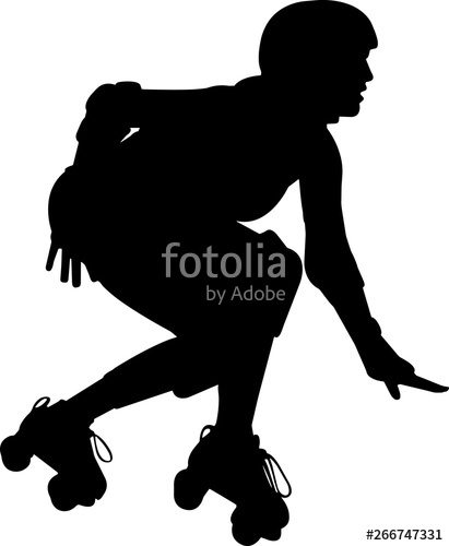 Roller Derby Isolated Vector Silhouette Stock Image And Royalty 411x500 Roller Derby Isolated Vector Silhouette Stock Image And Royalty