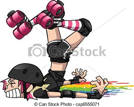 Roller Derby Blocker Vector Clip Art Of Derby Girl Wipeout 450x359 Roller Derby Blocker Vector Clip Art Of Derby Girl Wipeout