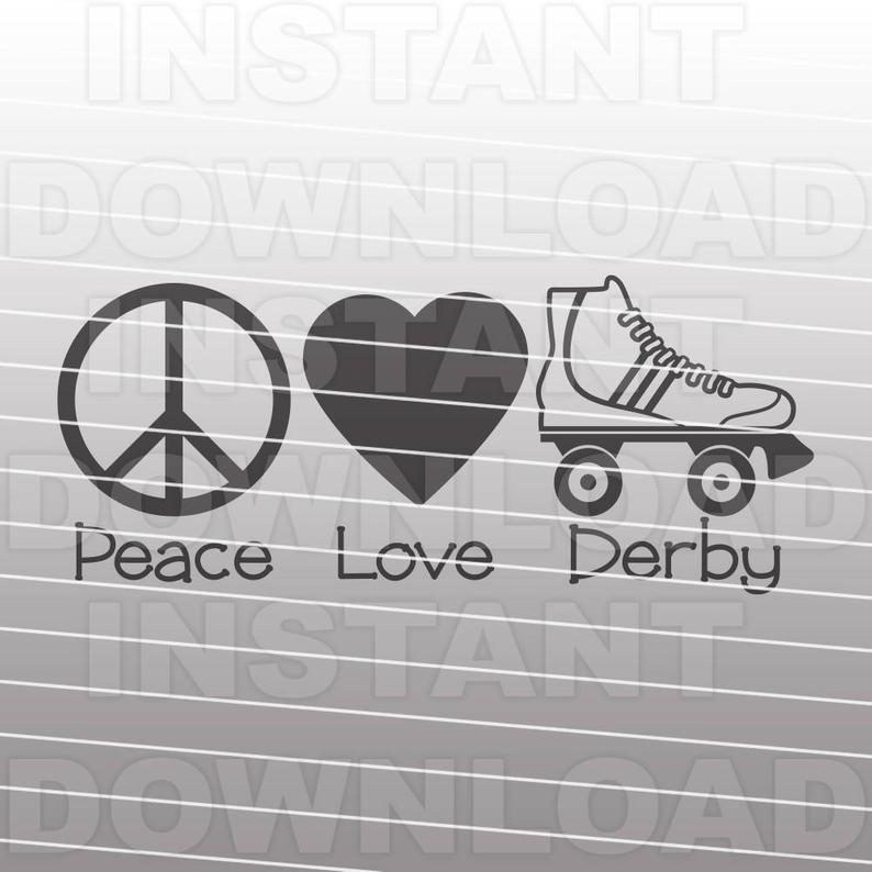 Peace Love Roller Derby Fileroller Skates Vector Art Etsy 794x794 Peace Love Roller Derby Fileroller Skates Vector Art Etsy