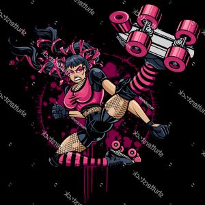 Stock Illustration Vector Silhouette Girl Who Rides Roller Skates 300x300 Stock Illustration Vector Silhouette Girl Who Rides Roller Skates