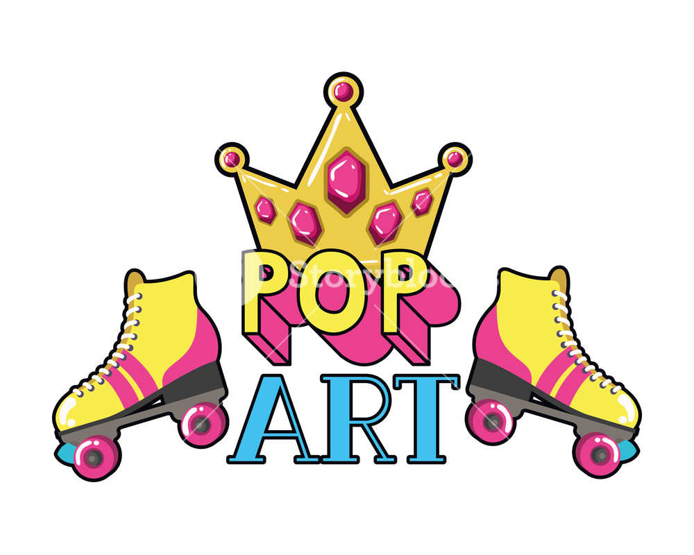 Roller Skates Pop Art Icon Vector Illustration Desing Royalty Free 1000x800 Roller Skates Pop Art Icon Vector Illustration Desing Royalty Free