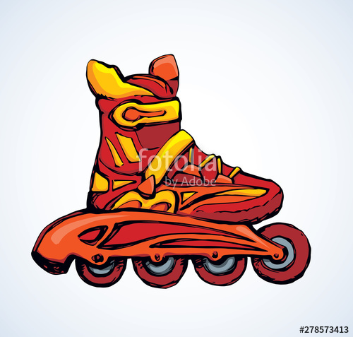 500x477 Roller Skate Vector Drawing Stock Image And Royalty Free Vector