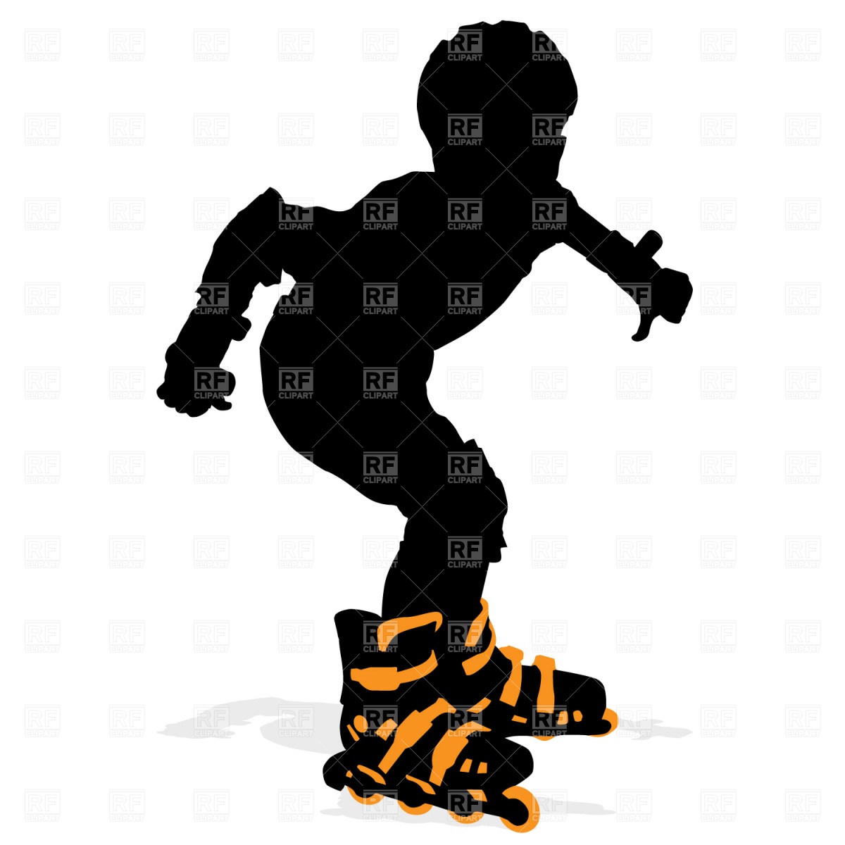 1200x1200 Roller Skating Silhouette Vector Image Of People Prague