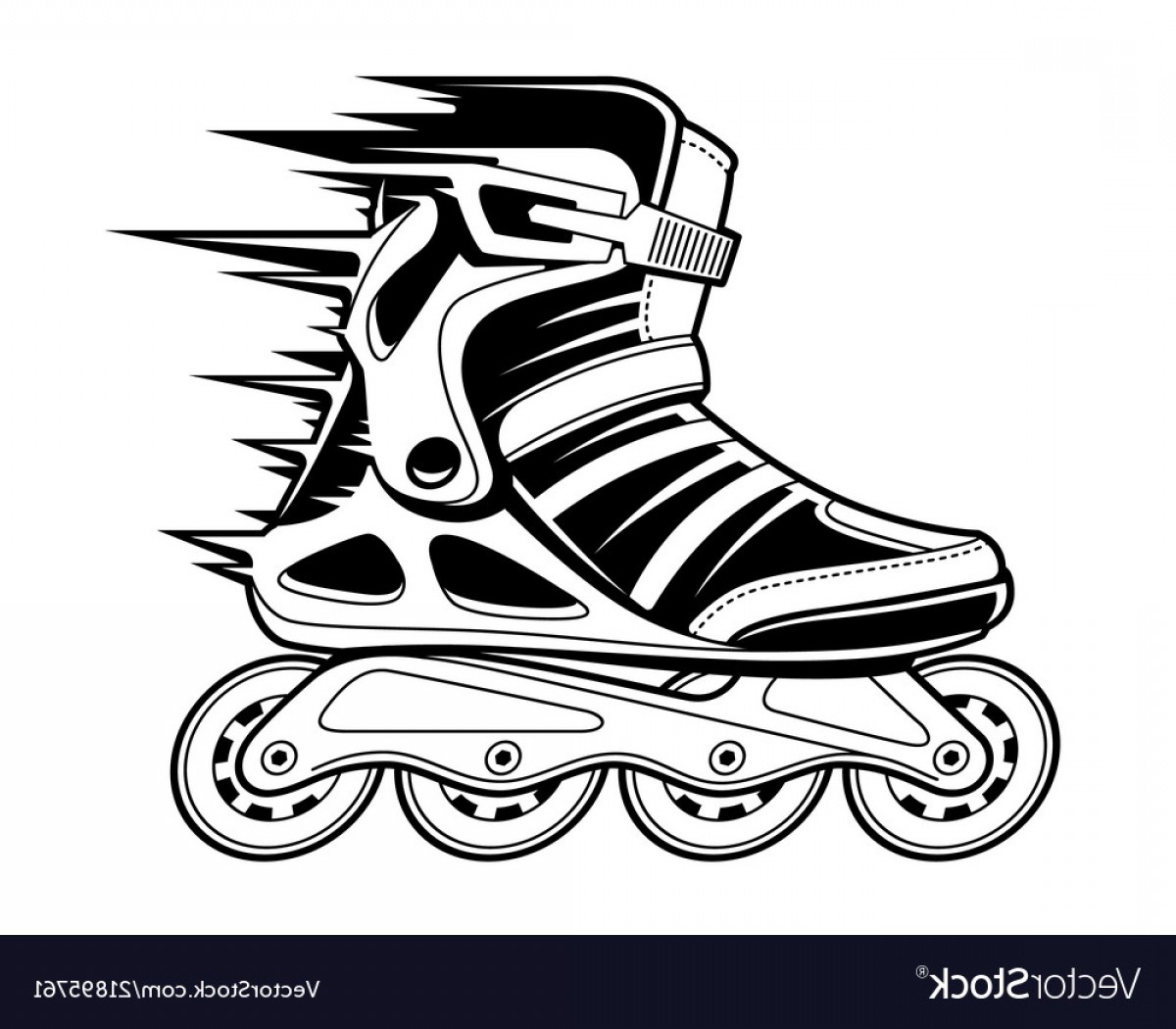 1200x1050 Inline Roller Skate In Motion Vector Sarahgardan