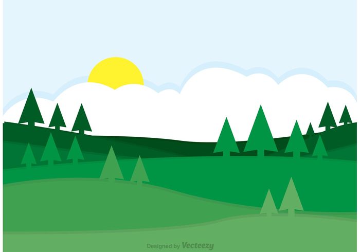 700x490 Green Rolling Hills Landscape Vector Free Vectors Ui Download