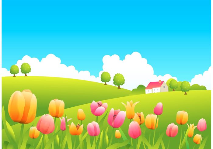 700x490 Free Rolling Hills Vector Illustration
