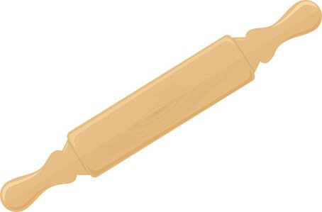 Wooden Rolling Pin Vector Illustration Isolated On A White 454x299 Wooden Rolling Pin Vector Illustration Isolated On A White