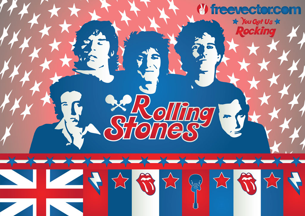 1024x725 Rolling Stones Vector Illustration