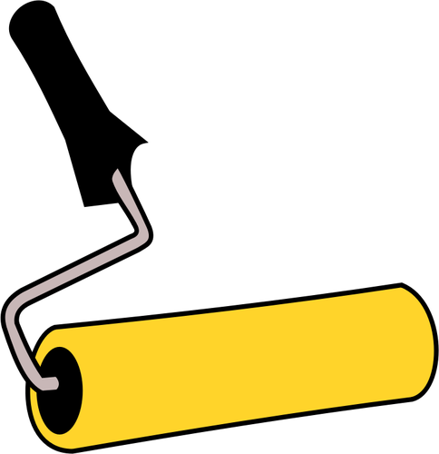 484x500 Paint Roller Vector Image
