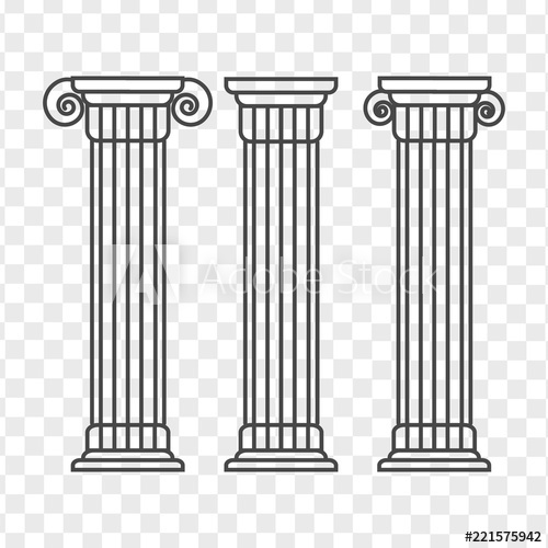 Greek And Roman Pillar Outline Vector Pillar Illustration 500x500 Greek And Roman Pillar Outline Vector Pillar Illustration