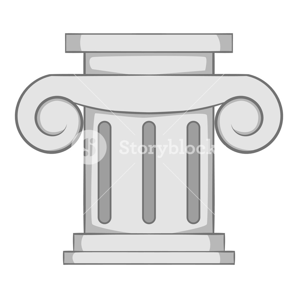 Roman Column Icon Gray Monochrome Illustration Of Roman Column 1000x1000 Roman Column Icon Gray Monochrome Illustration Of Roman Column