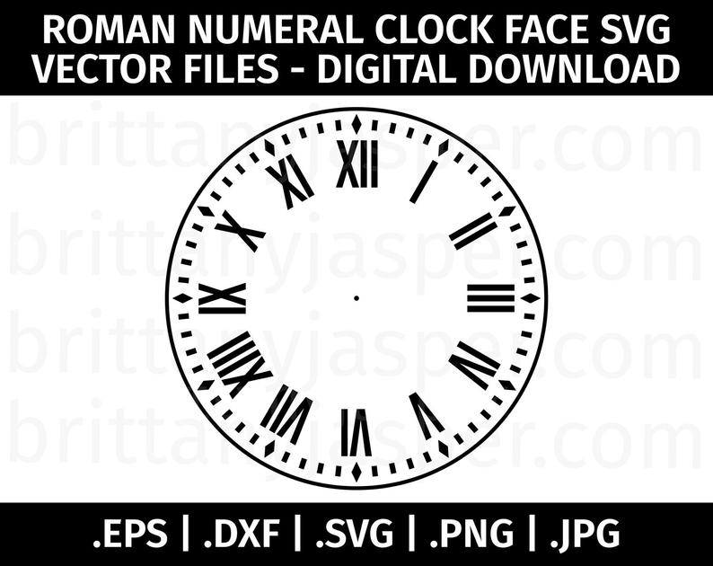 Roman Numeral Clock Face Vector at Vectorified.com | Collection of ...