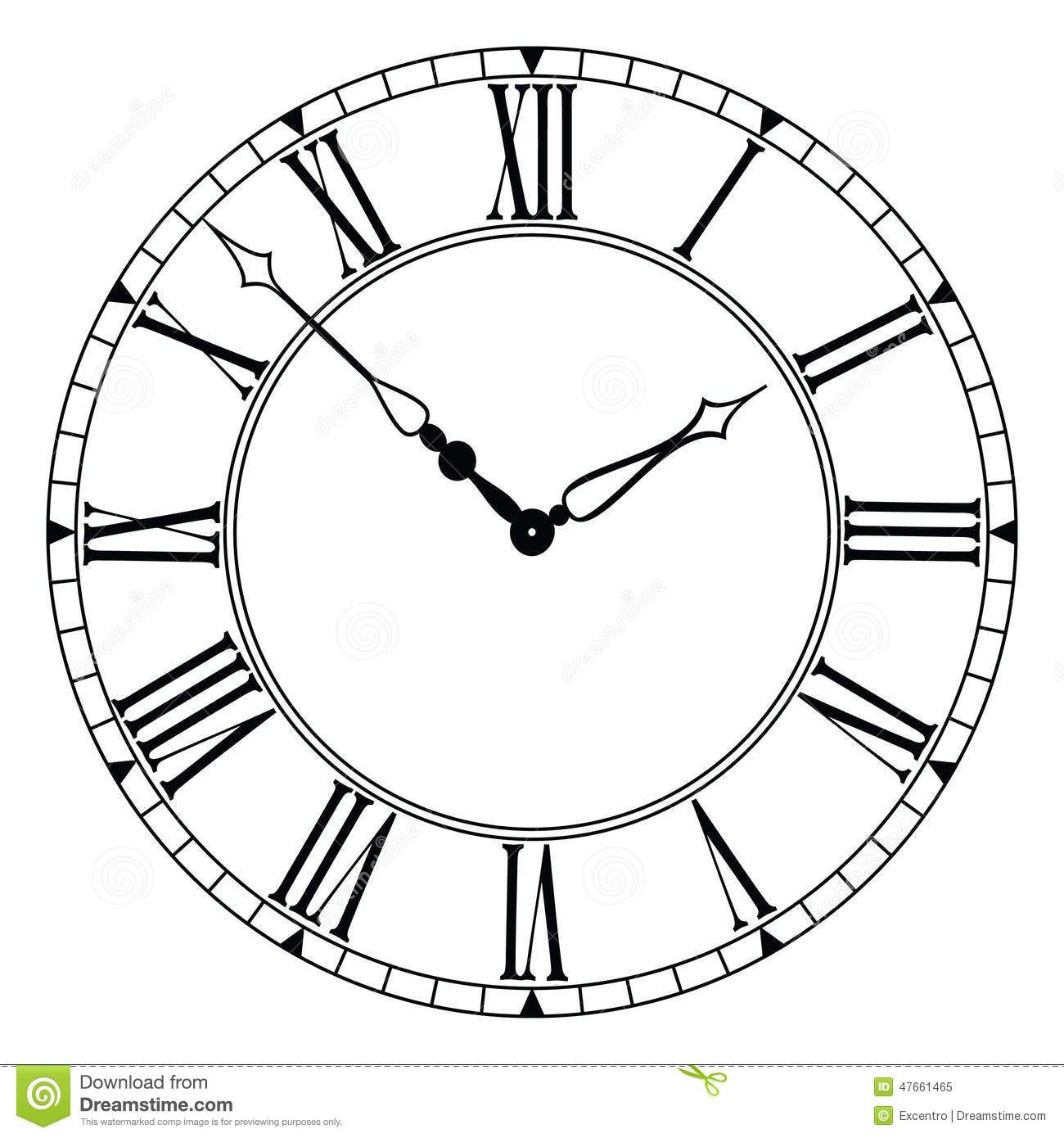 Roman Numeral Clock Face Vector At Collection Of Roman Numeral Clock Face