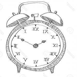 300x300 Photostock Vector Vintage Roman Numeral Clock With Mechanism