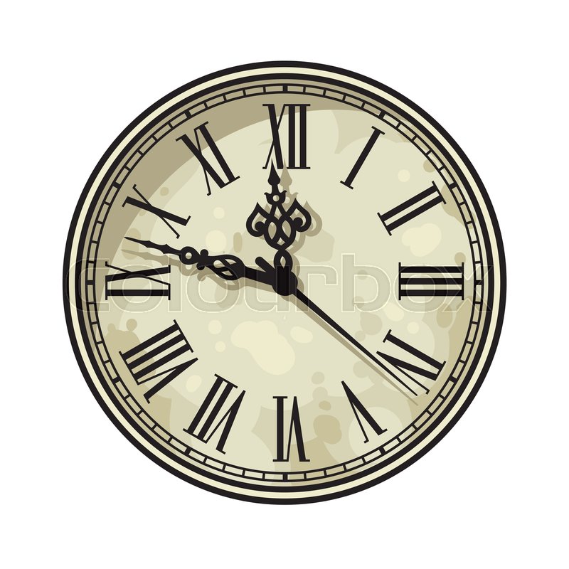 Vintage Clock Face With Roman Stock Vector Colourbox 800x800 Vintage Clock Face With Roman Stock Vector Colourbox