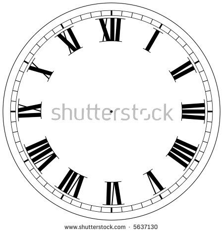 Precision Roman Clock Face Template Laser Engraving Clock 450x470 Precision Roman Clock Face Template Laser Engraving Clock