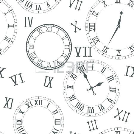 Roman Numeral Clock 450x450 Roman Numeral Clock