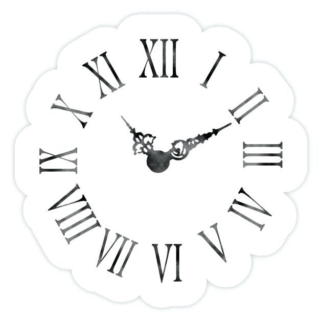 Clock With Roman Numerals Time Sticker Kitchen Wall Vector Tattoo 630x630 Clock With Roman Numerals Time Sticker Kitchen Wall Vector Tattoo
