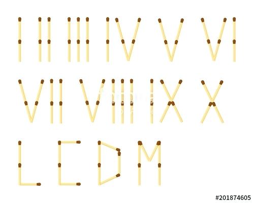 In Roman Numeral Math Vector Illustration Matches Roman 500x400 In Roman Numeral Math Vector Illustration Matches Roman