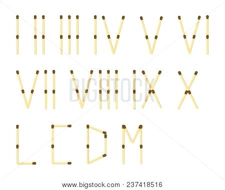 In Roman Numerals Math Vector Illustration Matches Roman 450x380 In Roman Numerals Math Vector Illustration Matches Roman