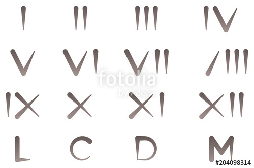 Roman Numerals Vector at Vectorified.com | Collection of Roman Numerals ...