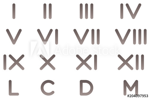 Roman Numerals Vector 500x330 Roman Numerals Vector