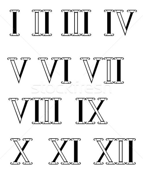 Contour Roman Numerals Vector Illustration Nelli Valova 495x600 Contour Roman Numerals Vector Illustration Nelli Valova