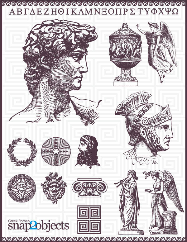 Free Vector Roman Elements 600x777 Free Vector Roman Elements