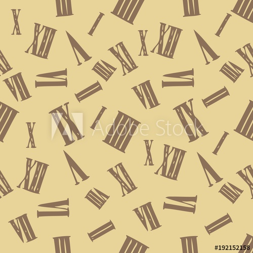 Vector Clock Seamless Background With Roman Numerals 500x500 Vector Clock Seamless Background With Roman Numerals