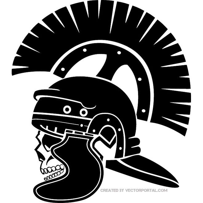660x660 Roman Soldier Skull Free Vector Free Vectors Roman Soldiers