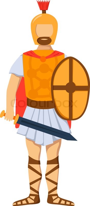 352x800 Roman Gladiator Soldier Troop Armed Stock Vector Colourbox
