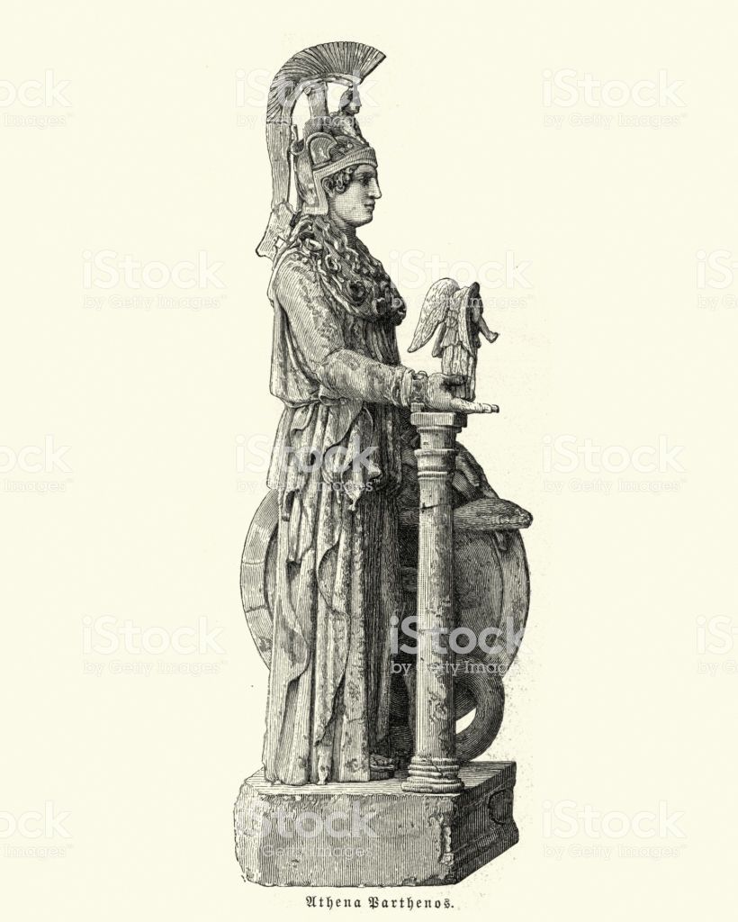 820x1024 Statue Of Athena Parthenos Stock Vector Art More Images