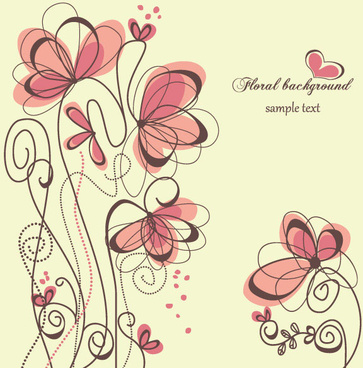 Pink Romantic Floral Background With Vintage Rose Free Vector 363x368 Pink Romantic Floral Background With Vintage Rose Free Vector