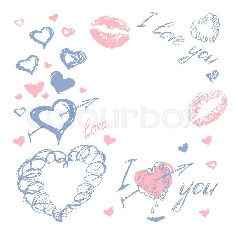 Love Doodle Romantic Background Vector Stock Vector Colourbox 800x800 Love Doodle Romantic Background Vector Stock Vector Colourbox