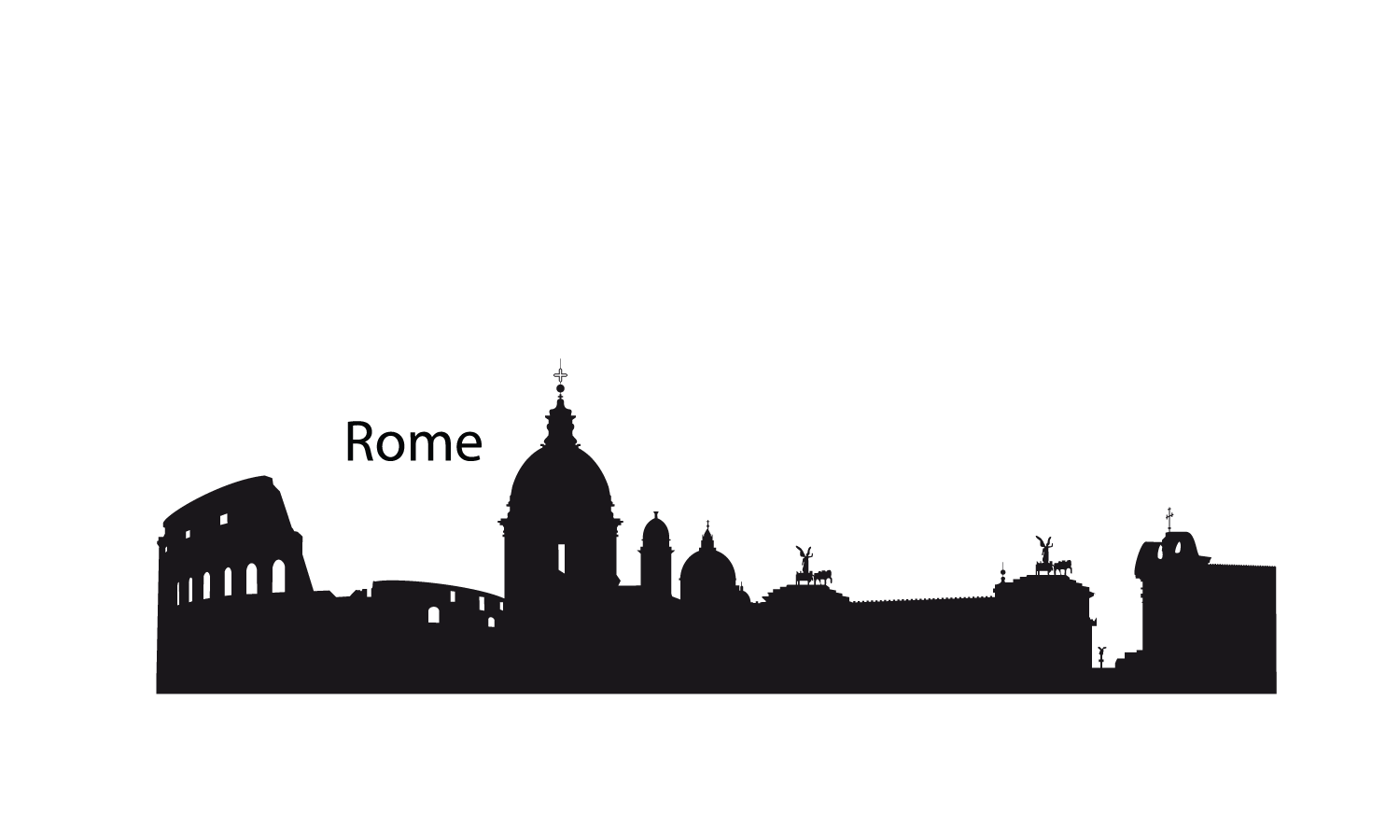 Rome Skyline Clipart 1500x900 Rome Skyline Clipart