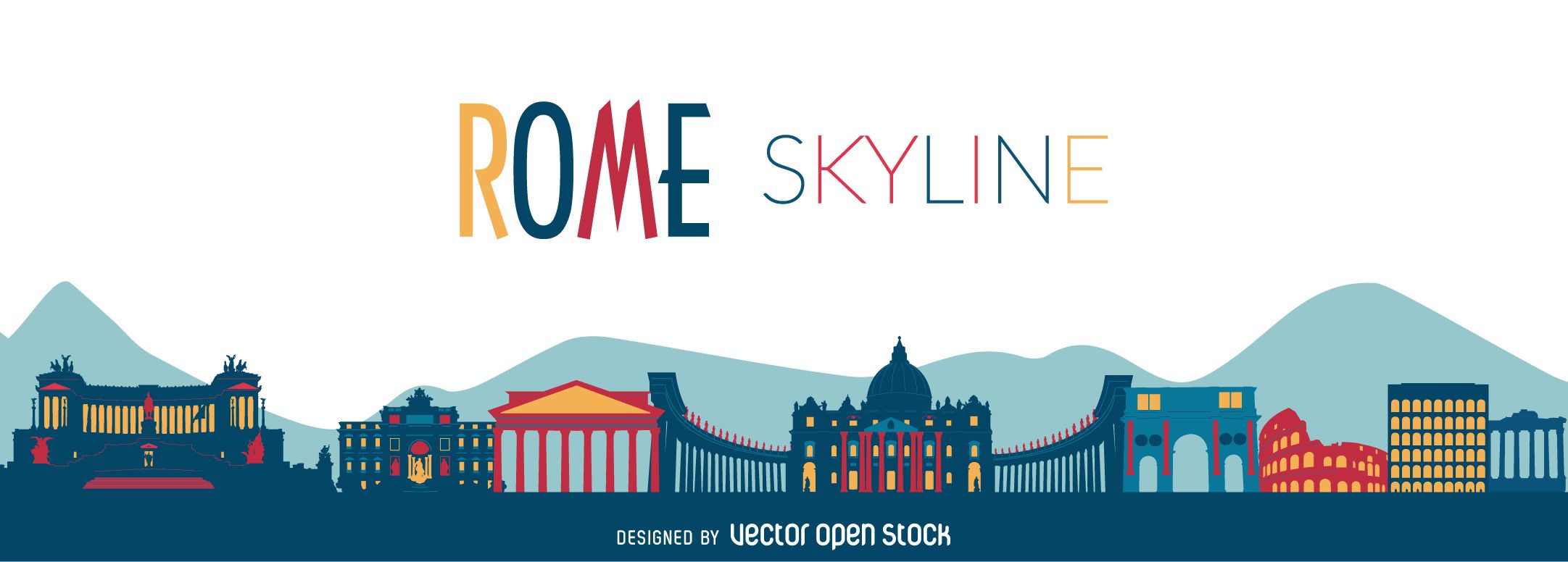 Design Featuring Rome Skyline With Classic Buildings And Cultural 2163x776 Design Featuring Rome Skyline With Classic Buildings And Cultural