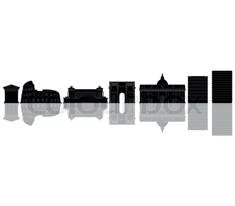 Rome Skyline Stock Vector Colourbox 800x700 Rome Skyline Stock Vector Colourbox