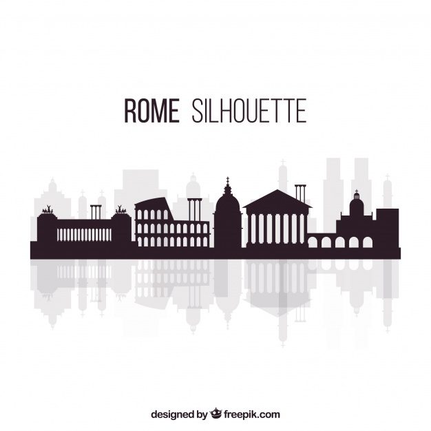 Flat Skyline Of Rome Vector Free Download 626x626 Flat Skyline Of Rome Vector Free Download
