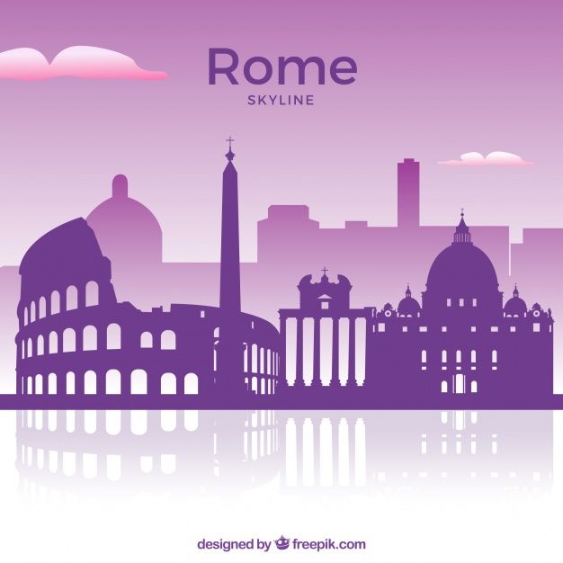 Rome Skyline Vector At Collection Of Rome Skyline Vector Free For Personal Use 6735