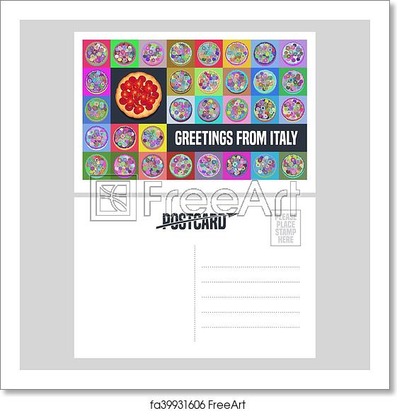 Free Art Print Of Italy, Rome Vector Postcard Design With Italian 561x581 Free Art Print Of Italy, Rome Vector Postcard Design With Italian