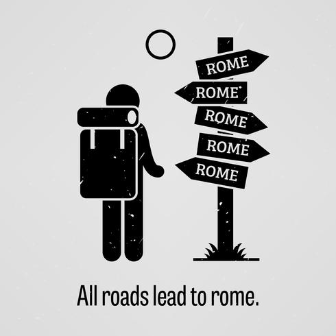 All Roads Lead To Rome Vector 490x490 All Roads Lead To Rome Vector
