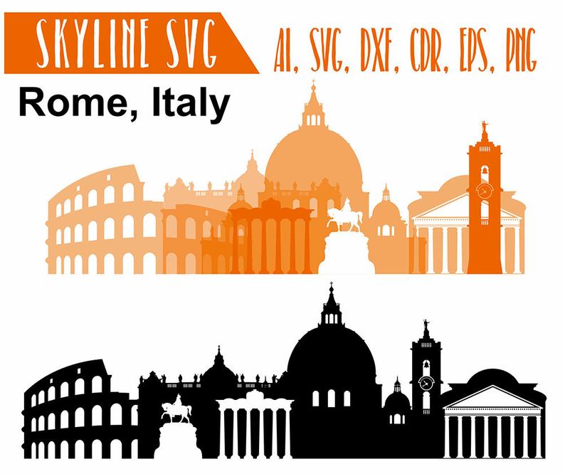Rome Italy Capital Vector Skyline Rome Landmarks Etsy 794x666 Rome Italy Capital Vector Skyline Rome Landmarks Etsy