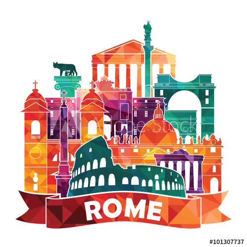 Rome Vector Illustration 500x500 Rome Vector Illustration