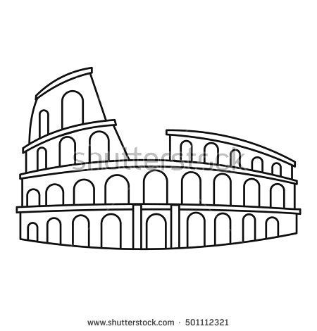 Colosseum In Rome Icon Outline Illustration Of Colosseum In Rome 450x470 Colosseum In Rome Icon Outline Illustration Of Colosseum In Rome